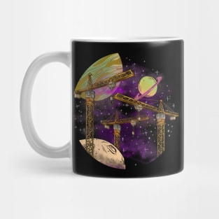 tower crane on space construction Mug